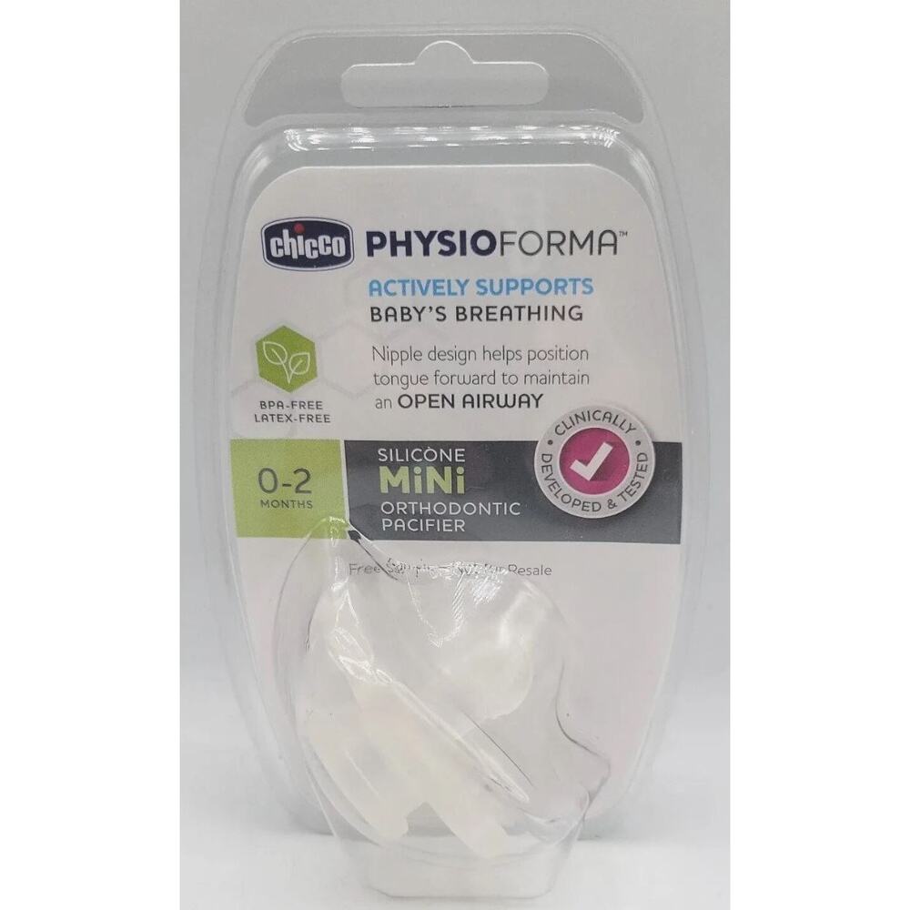 NEW Chicco PhysioForma Mini Silicone Orthodontic Pacifier 0-2 months Infant Baby